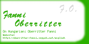 fanni oberritter business card